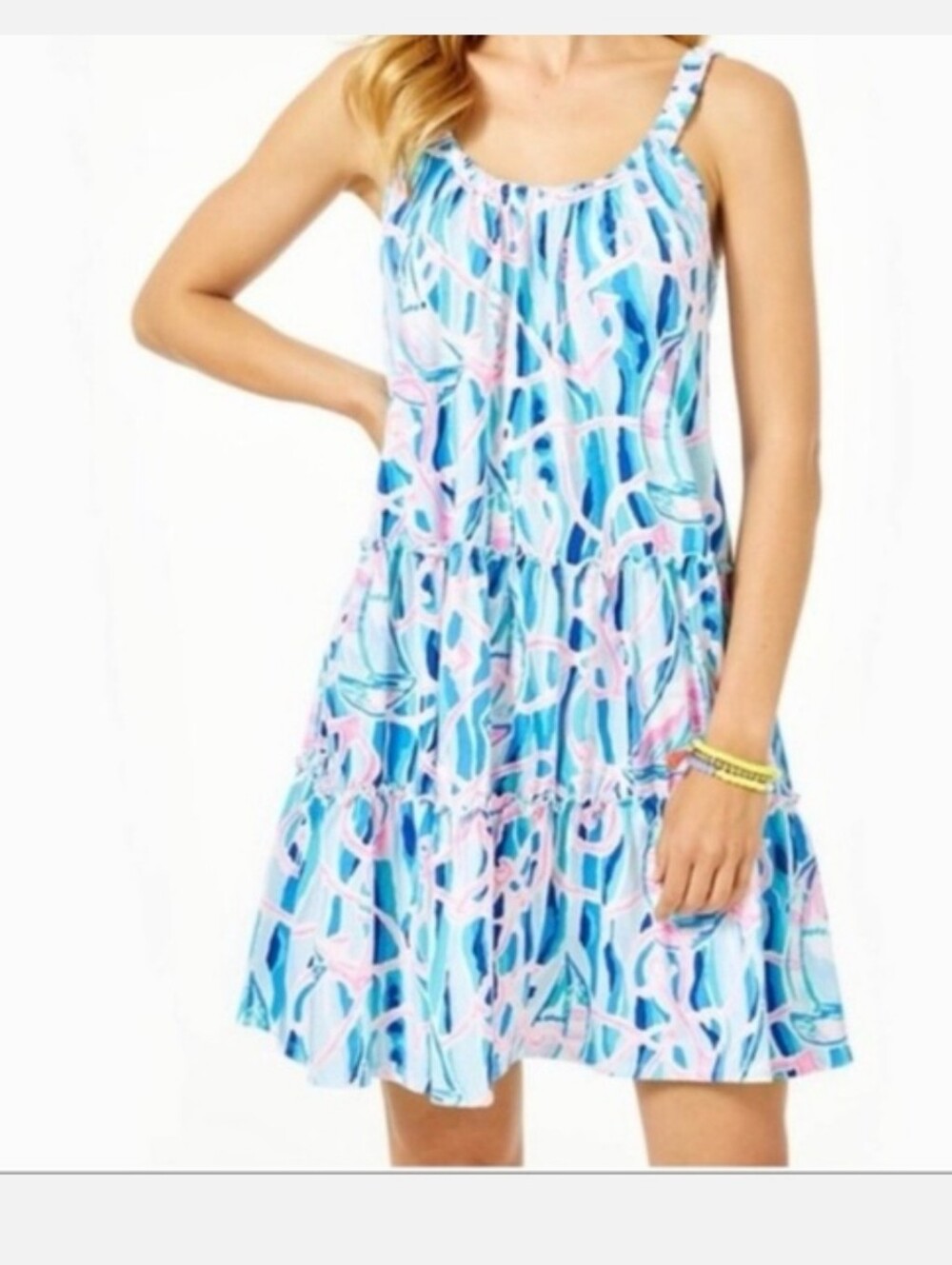 Lilly Pulitzer Loro Swing Dress Real Nauti Anchor Mini Size Medium